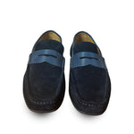 Calzoleria Toscana Zula Velour / Suede Penny Driving Loafer Navy
