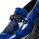 Corrente C0001207-7249 Bit Loafer Shoes Marble Blue