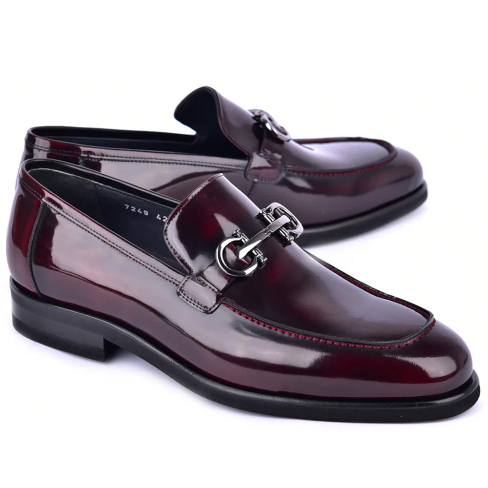 Corrente C0001205-7249 Bit Loafer Shoes Dark Burgundy