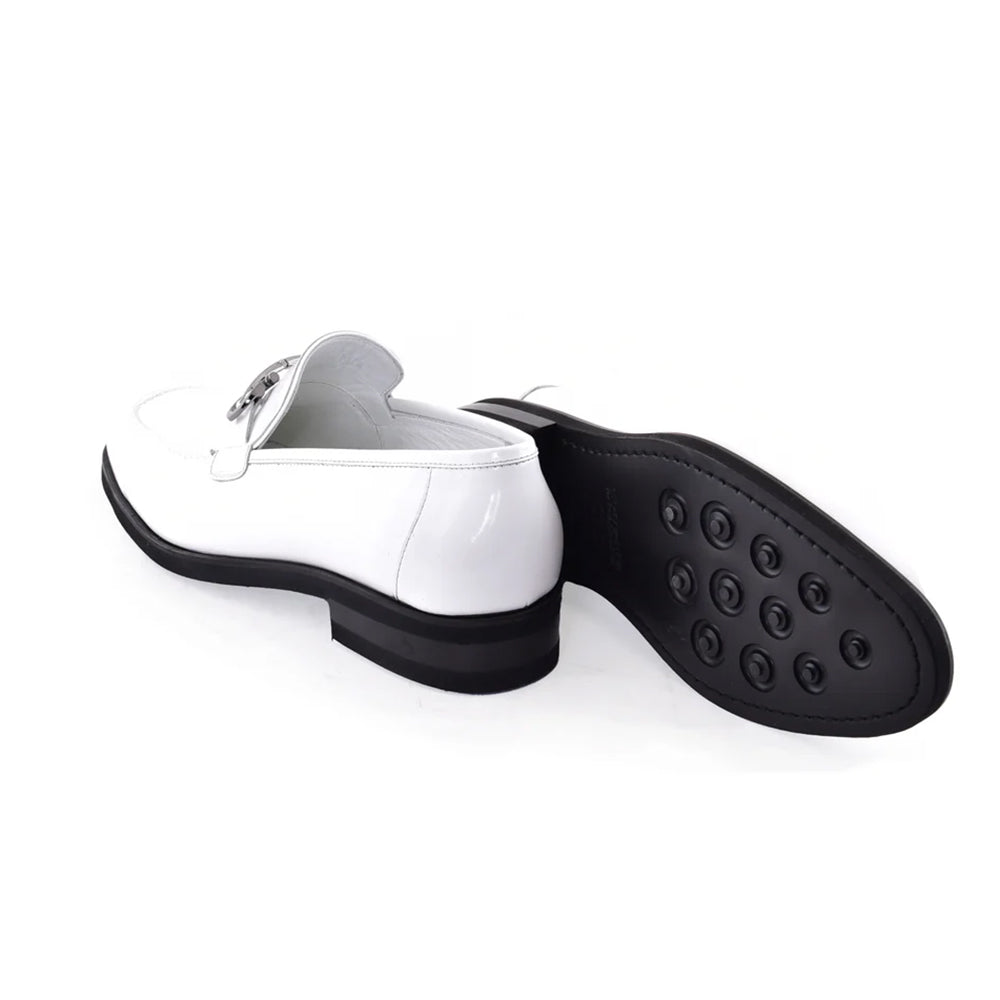 Corrente C0001209-7249 Buckle Loafers White