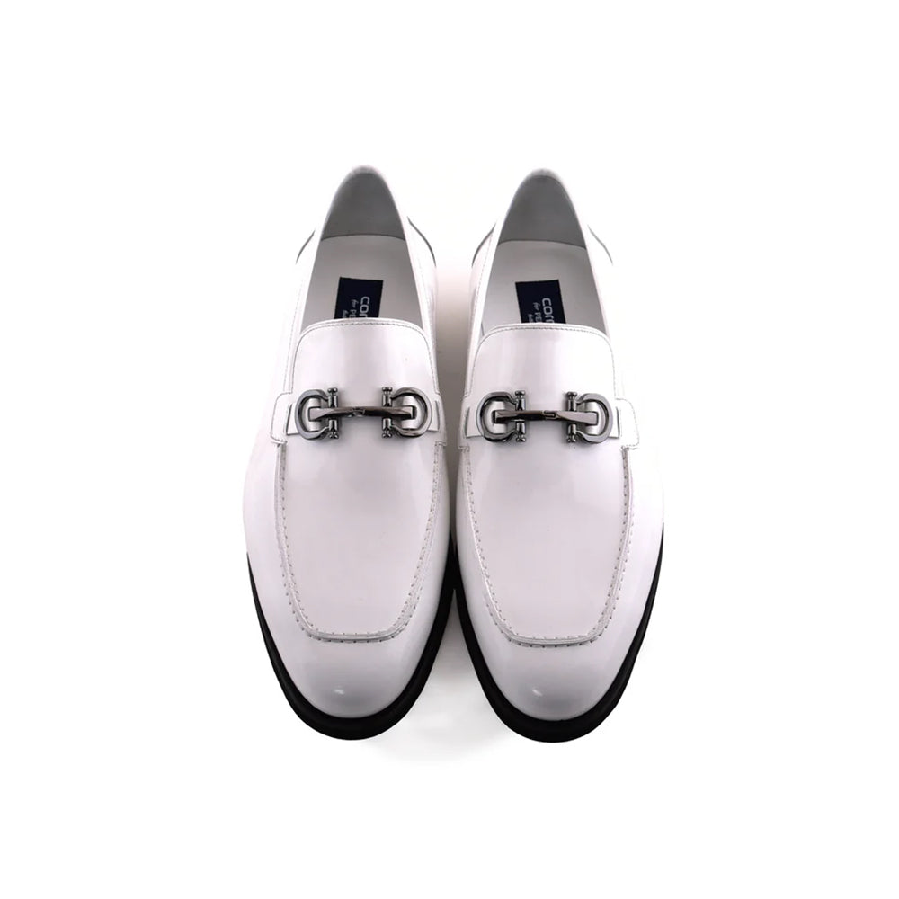 Corrente C0001209-7249 Buckle Loafers White