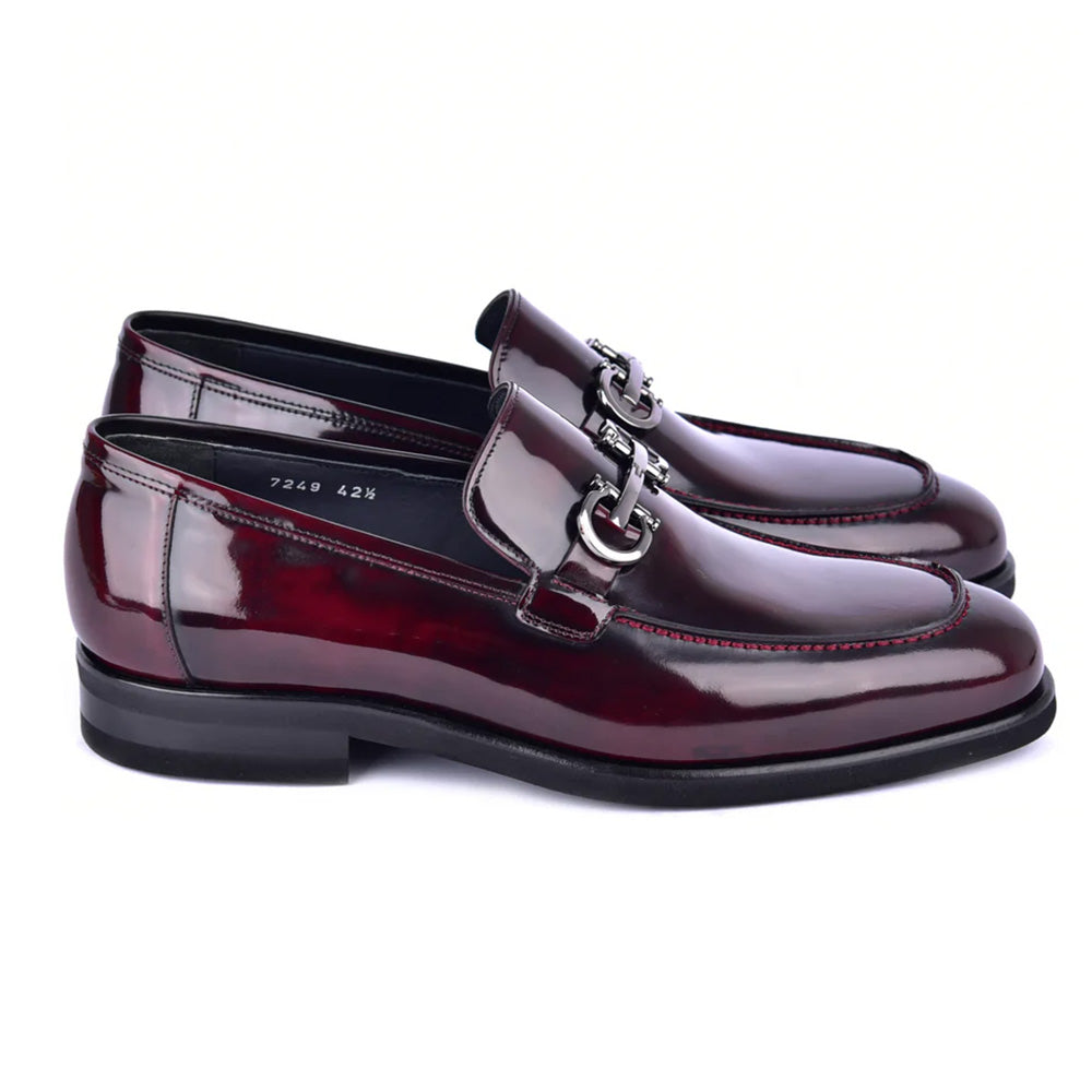 Corrente C0001205-7249 Bit Loafer Shoes Dark Burgundy