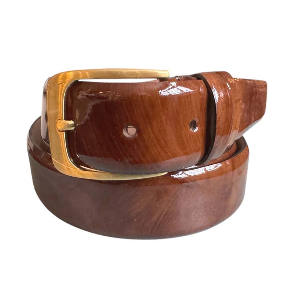 Corrente CBelt-7249 Marble Leather Belt Tan