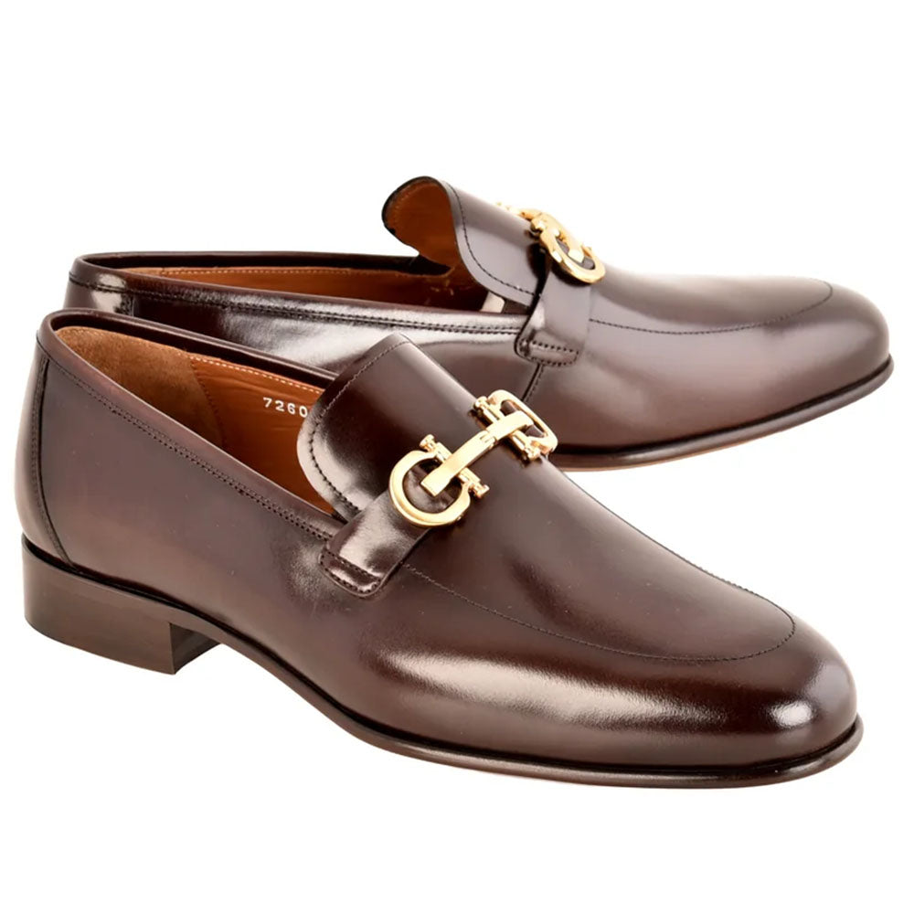 Corrente C0122-7260 Bit Loafer Shoes Chocolate Brown