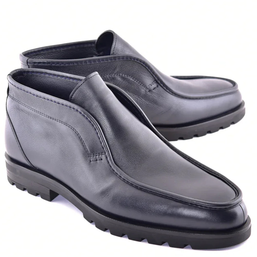 Corrente C187-7520 Shearling Chukka Boot Navy