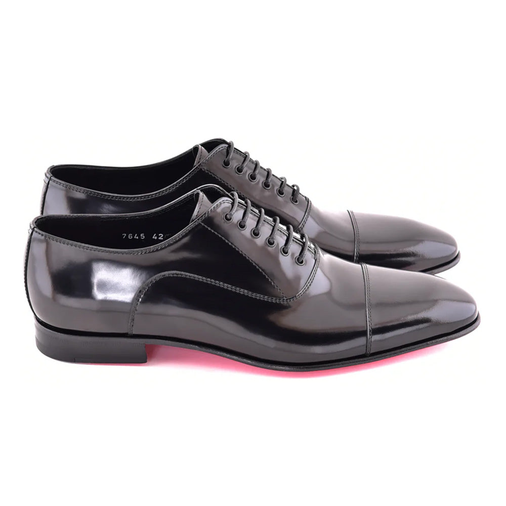 Corrente Patent Cap Toe Oxfords Black