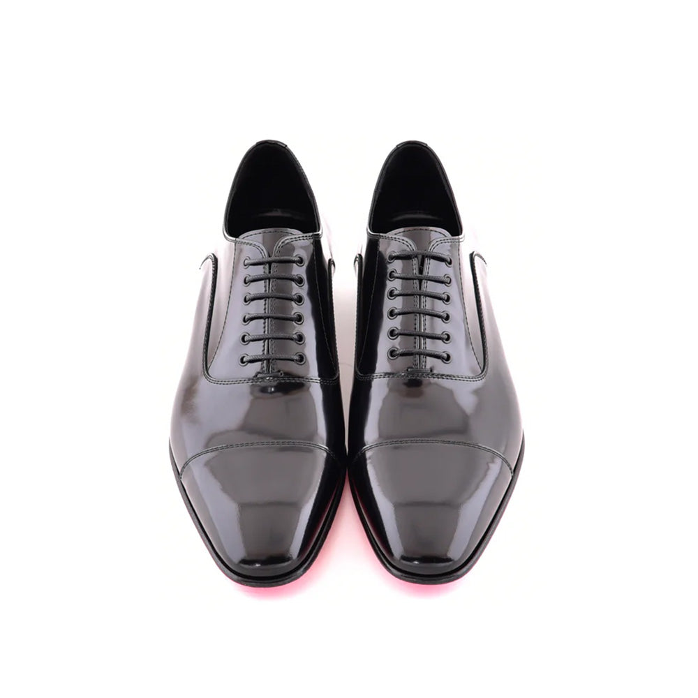 Corrente Patent Cap Toe Oxfords Black