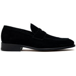 Calzoleria Toscana 7730 Suede Penny Loafers Black