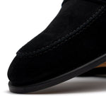 Calzoleria Toscana 7730 Suede Penny Loafers Black