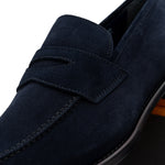 Calzoleria Toscana 7730 Suede Penny Loafers Blue