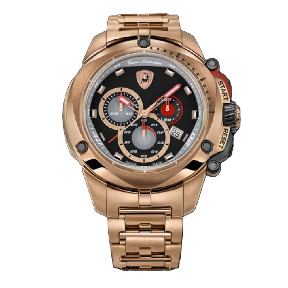 Tonino Lamborghini Shield 7805 Chronographic Watch Rose Gold