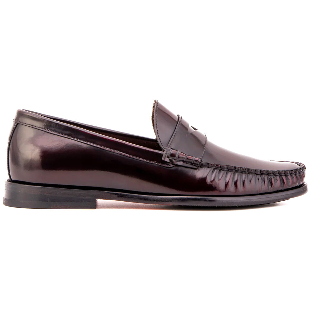 Vinci Leather The Belmont Polished Leather Loafer Black