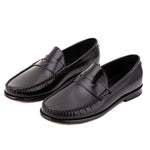 Vinci Leather The Belmont Polished Leather Loafer Black