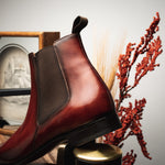 Carlos Santos Daniel 7902 Chelsea Boots Wine Shadow