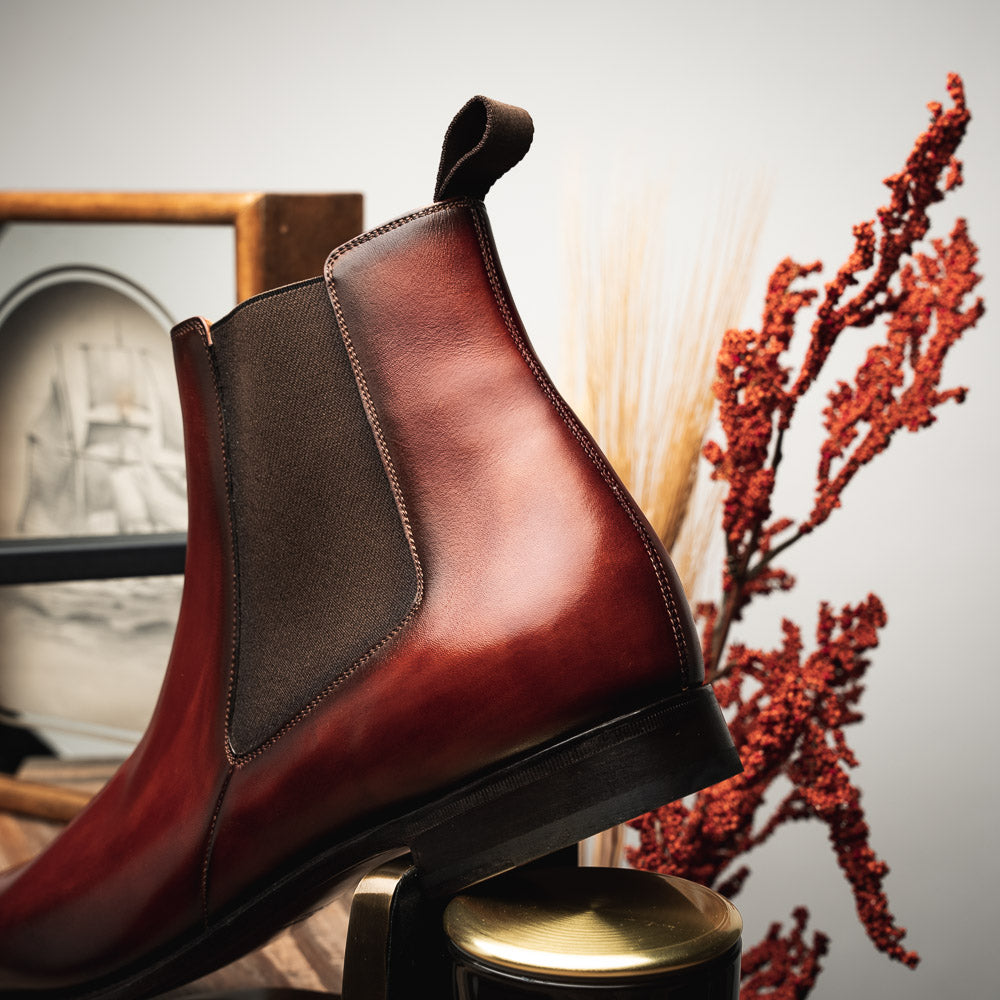 Carlos Santos Daniel 7902 Chelsea Boots Wine Shadow
