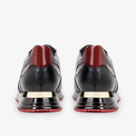 Vinci Leather The Rialto Patent Leather Sneaker Black / Red