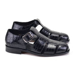 Corrente P00030-8092 Croco Print Sandal Black