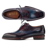 Paul Parkman Goodyear Welted Wingtip Oxfords Bordeaux & Blue