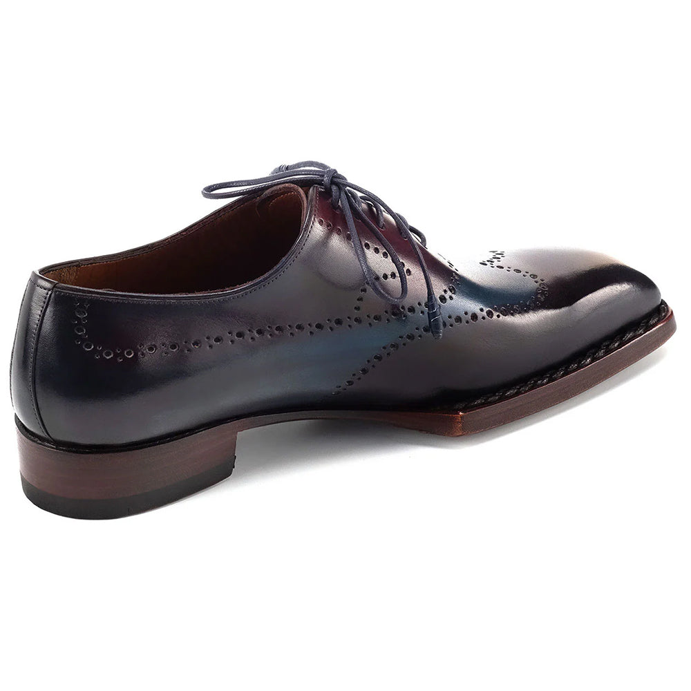Paul Parkman Goodyear Welted Wingtip Oxfords Bordeaux & Blue