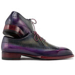 Paul Parkman Goodyear Welted Wingtip Oxfords Purple & Grey
