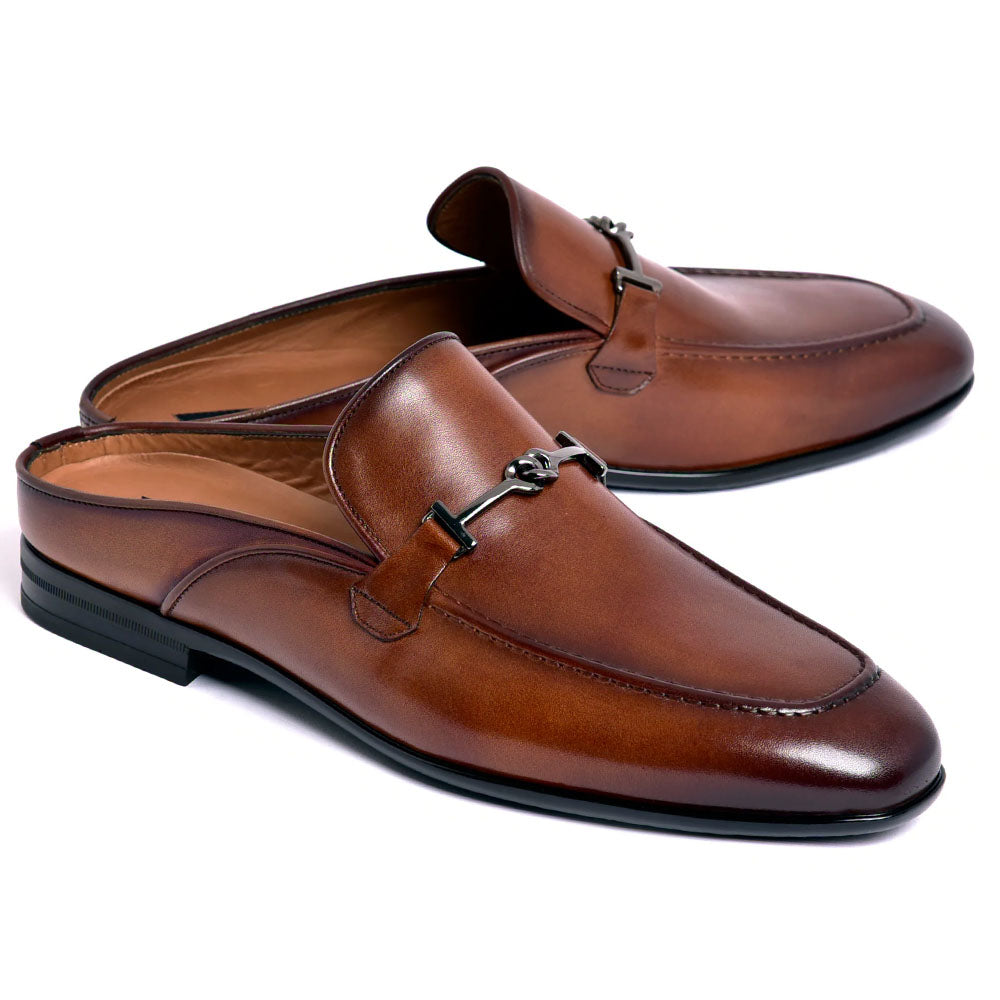 Corrente C164-8248 Leather Bit Mule Tan