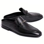Corrente C163-8248 Leather Bit Mule Black