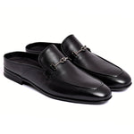Corrente C163-8248 Leather Bit Mule Black