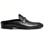 Corrente C163-8248 Leather Bit Mule Black