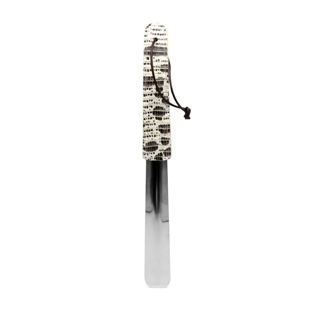 Zelli Teju Lizard Shoe Spoon White & Brown (84-800-WBR)
