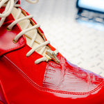 Mauri 8402 Diamond Patent / Baby Croc / Suede / Nappa Sneaker Cream / Dirty Red 