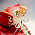 Mauri 8402 Diamond Patent / Baby Croc / Suede / Nappa Sneaker Cream / Dirty Red 