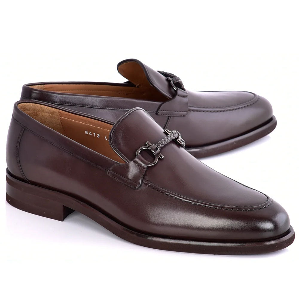 Corrente C000135-8413 Buckle Loafer Brown