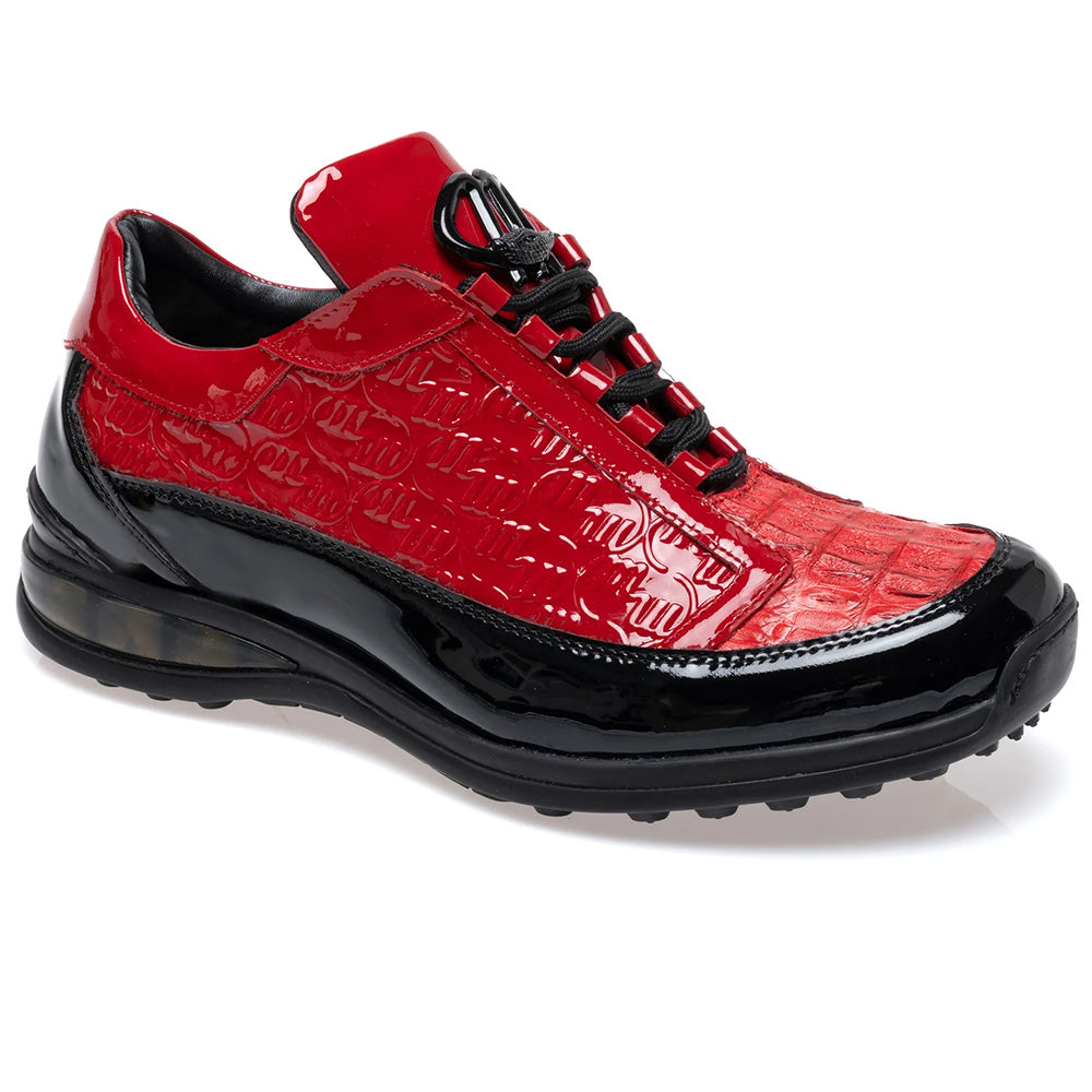 Mauri 8415/4 Patent / Hornback / Patent Embossed Sneakers Black / Red