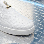 Mauri 8419/1 Posh Ostrich Sneaker White (Special Order)