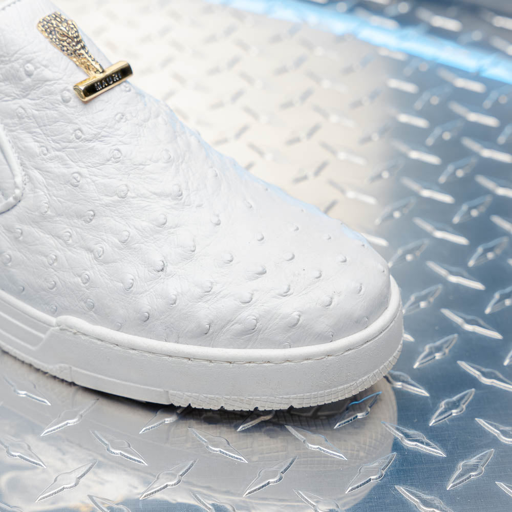 Mauri 8419/1 Posh Ostrich Sneaker White (Special Order)