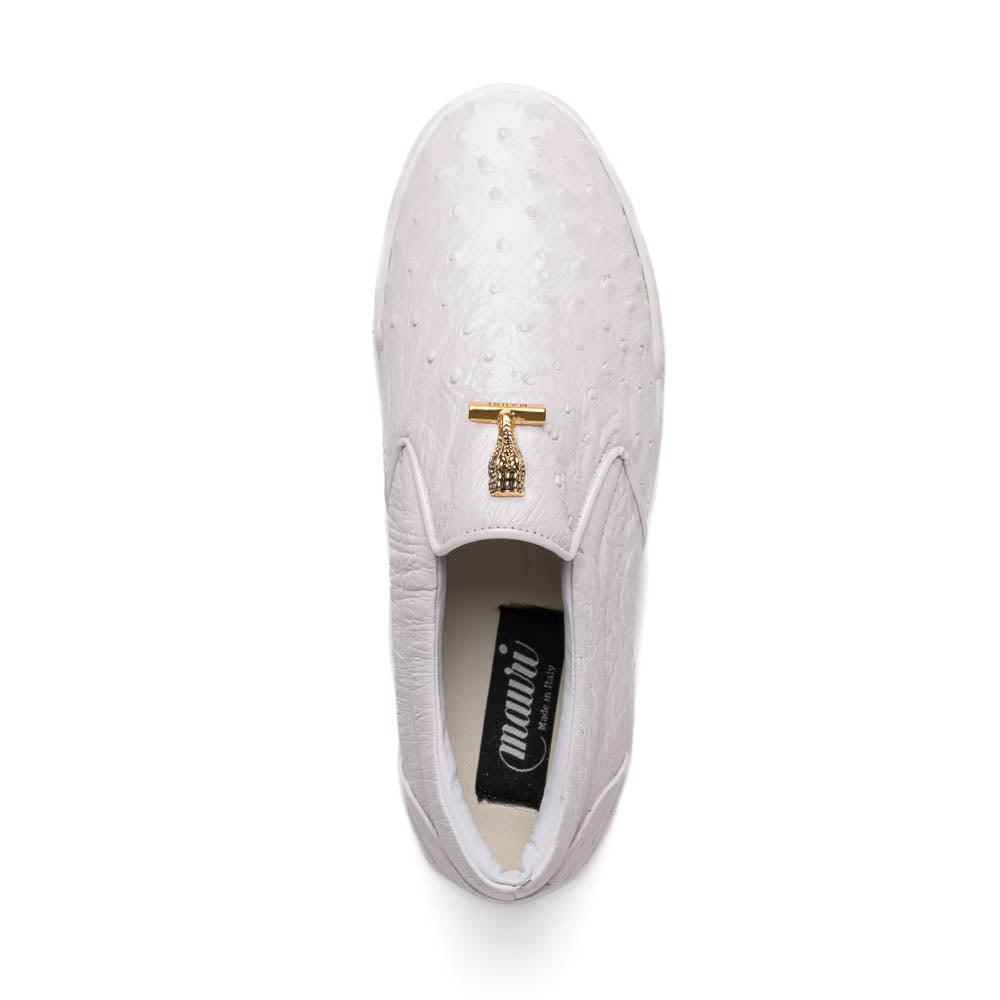 Mauri 8419/1 Posh Ostrich Sneaker White (Special Order)