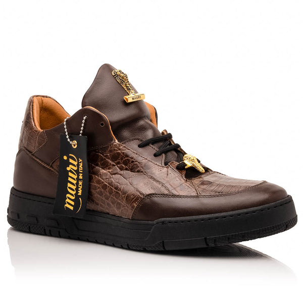 ボクシング MAURI ITALIAN SHOES 12-45 size LEATHER Mauri 8423+TG02 Caiman Nappa Sneakers Sport Rust