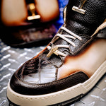 Mauri 8423 Baby Crocodile & Nappa Sneakers Sport Rust / Dune Dirty Gold