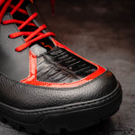 Mauri 8439 Baby Croc / Patent Leather / Nappa Boots Black & Red