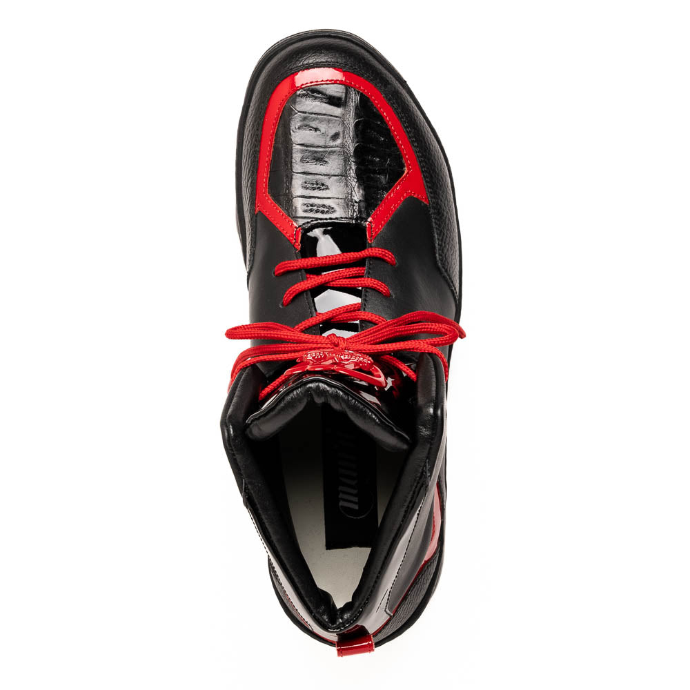 Mauri 8439 Baby Croc / Patent Leather / Nappa Boots Black & Red