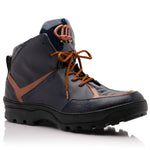 Mauri 8439 Baby Croc / Patent Leather / Nappa Boots Wonder Blue & Cognac
