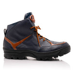 Mauri 8439 Baby Croc / Patent Leather / Nappa Boots Wonder Blue & Cognac (Special Order)