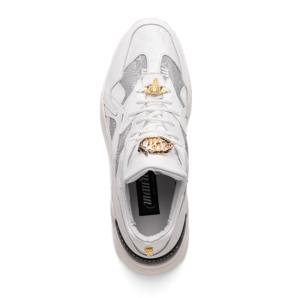 Mauri 8464/2 Sonic Time / Fabric / Baby Croc & Nappa Sneaker White