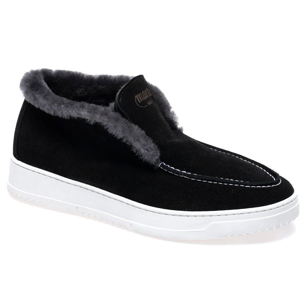 Mauri 8475 Suede & Shearling Sneakers Black / Grey