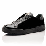 Mauri 8478/10 Baby Croc / Quilted Velvet / Patent Sneaker Black