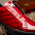 Mauri 8478/10 Baby Croc / Quilted Velvet / Patent Sneaker Red (Special Order)