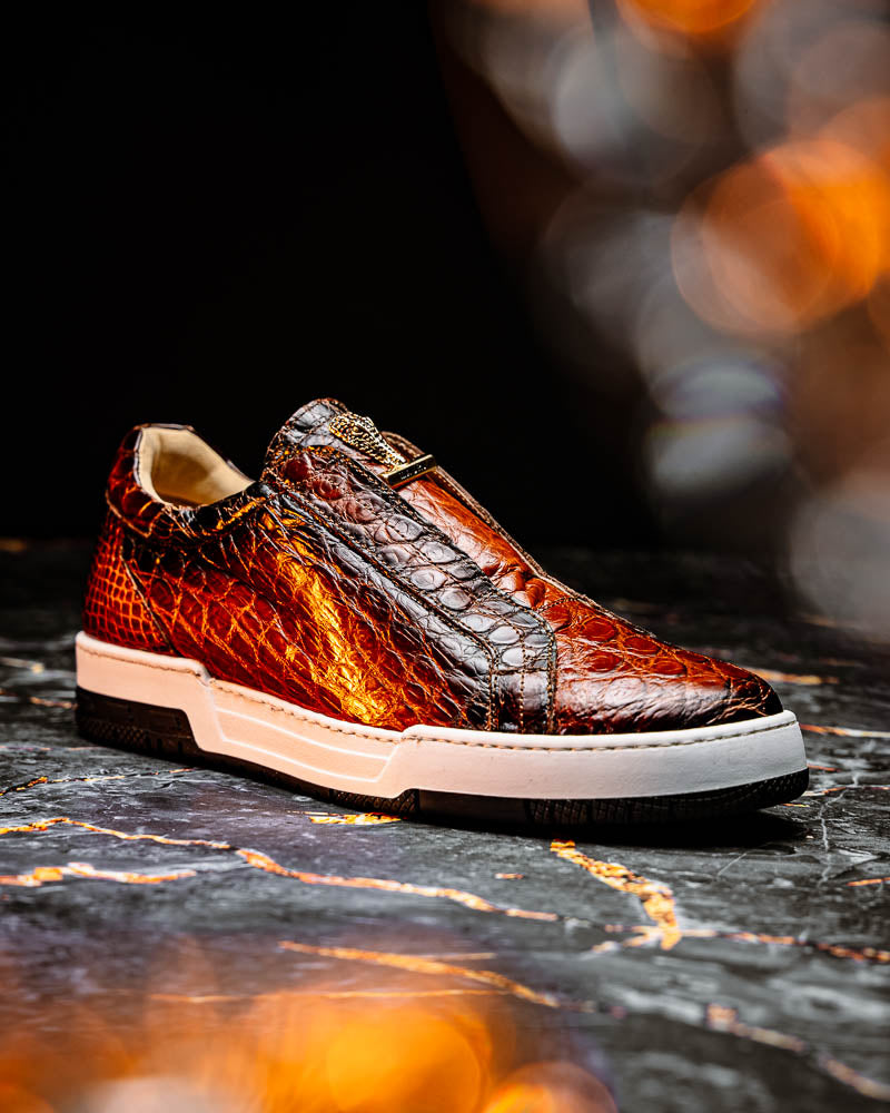 Mauri 8478/2 Regata Alligator Sneaker Dirty Cognac / Dirty Brown (Special Order)