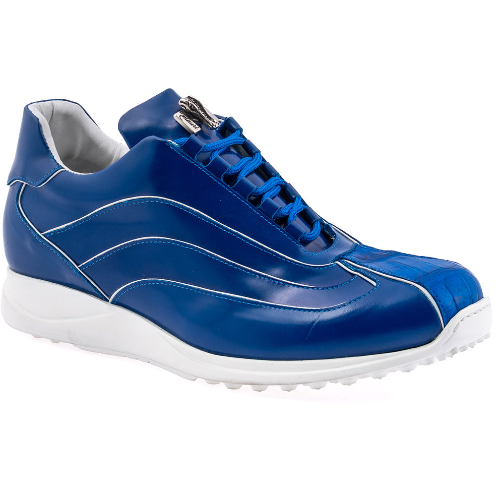 Mauri 8479 Zephyr Star Calfskin & Baby Crocodile Sneaker Royal Blue