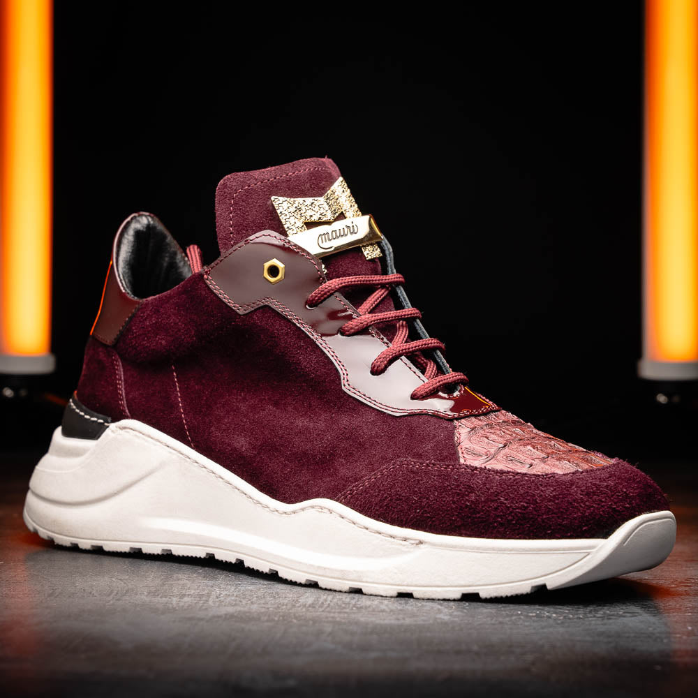 Mauri 8492 Hornback / Suede / Patent Sneakers Ruby Red