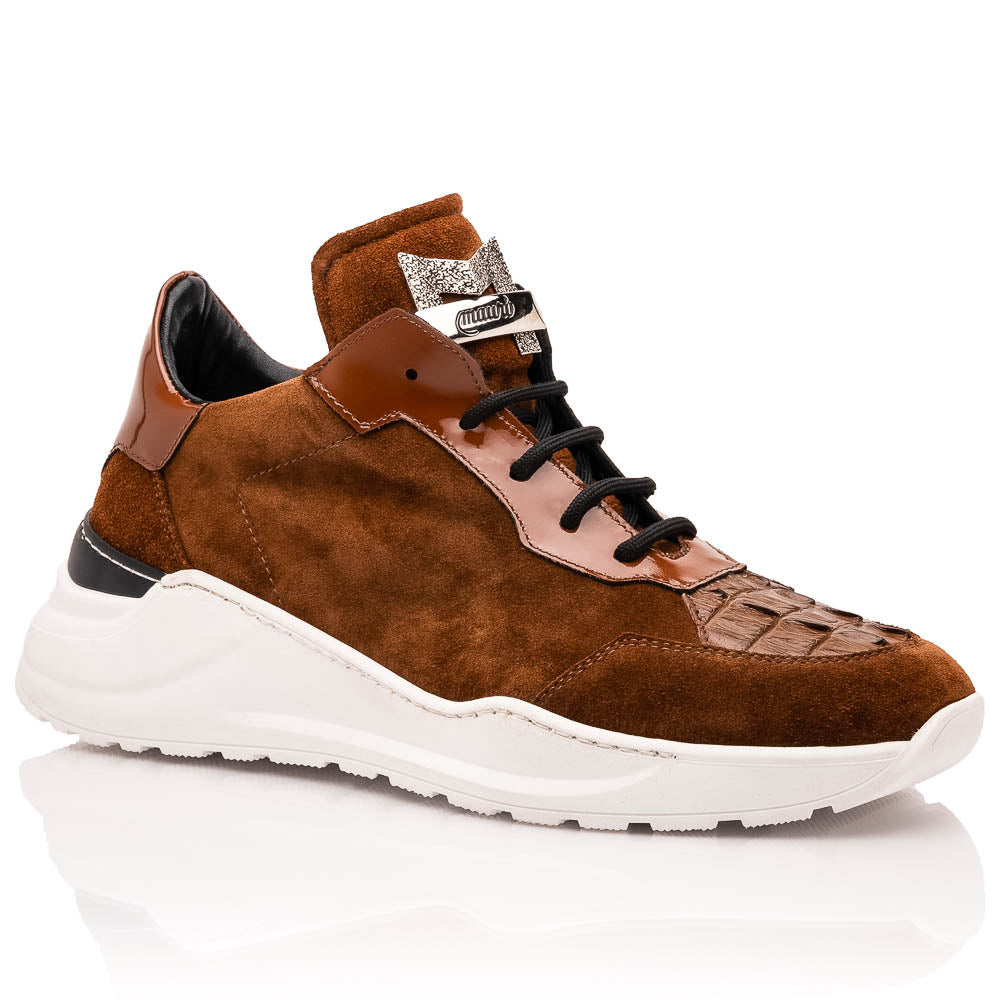 Mauri 8492 Hornback / Suede / Patent Sneakers Camel